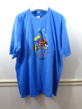 Boogie Diver Size XXL Crazy Shirts B. Kliban Cat Short Sleeve Crew Neck Hawaii
